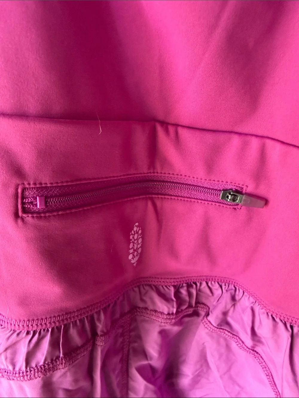 Free People Magenta and Light Pink Active Romper Shorts